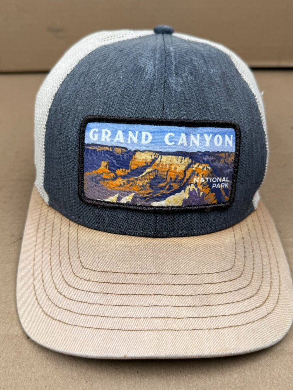 Outdoor Cap OC770 Grand Canyon National Park Mesh Back Trucker Hat Gray/Tan
